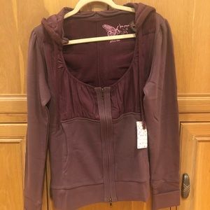 Free People hooded zip up